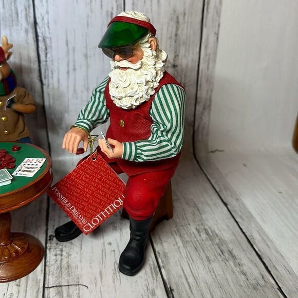 Clothique Possible Dreams NorthPole Hole 'Em Poker Card Santa Elf Reindeer 2005 - Picture 4 of 11